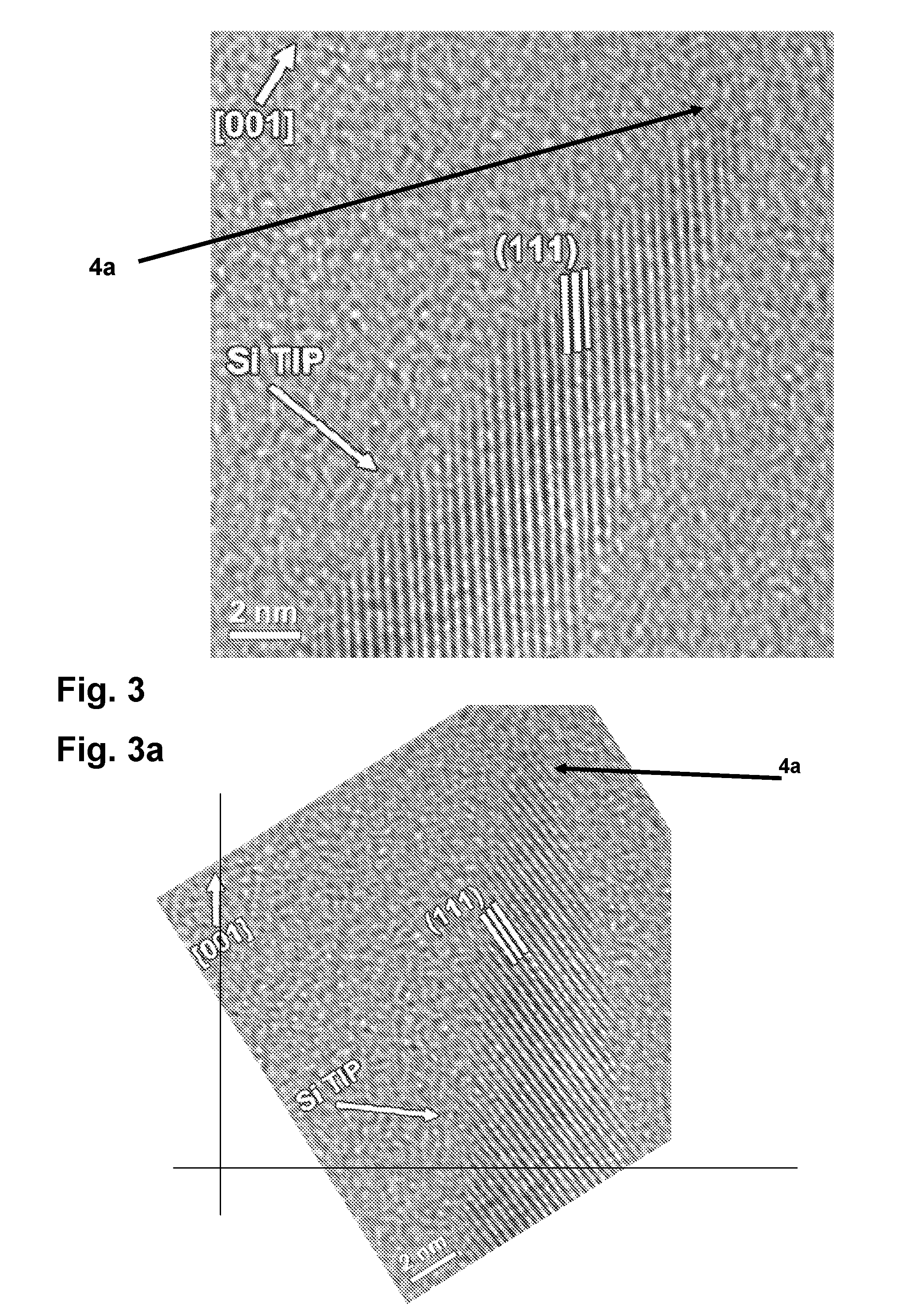 Self-organized pin-type nanostructures, and production thereof on silicon