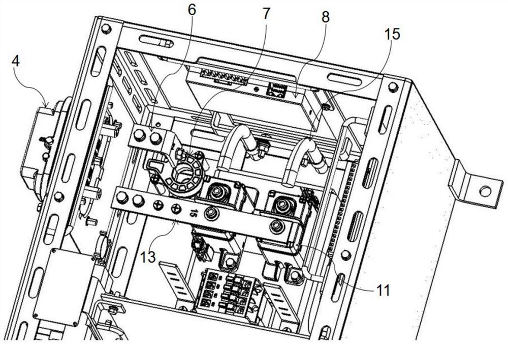 A contactor box for a pure electric rail locomotive