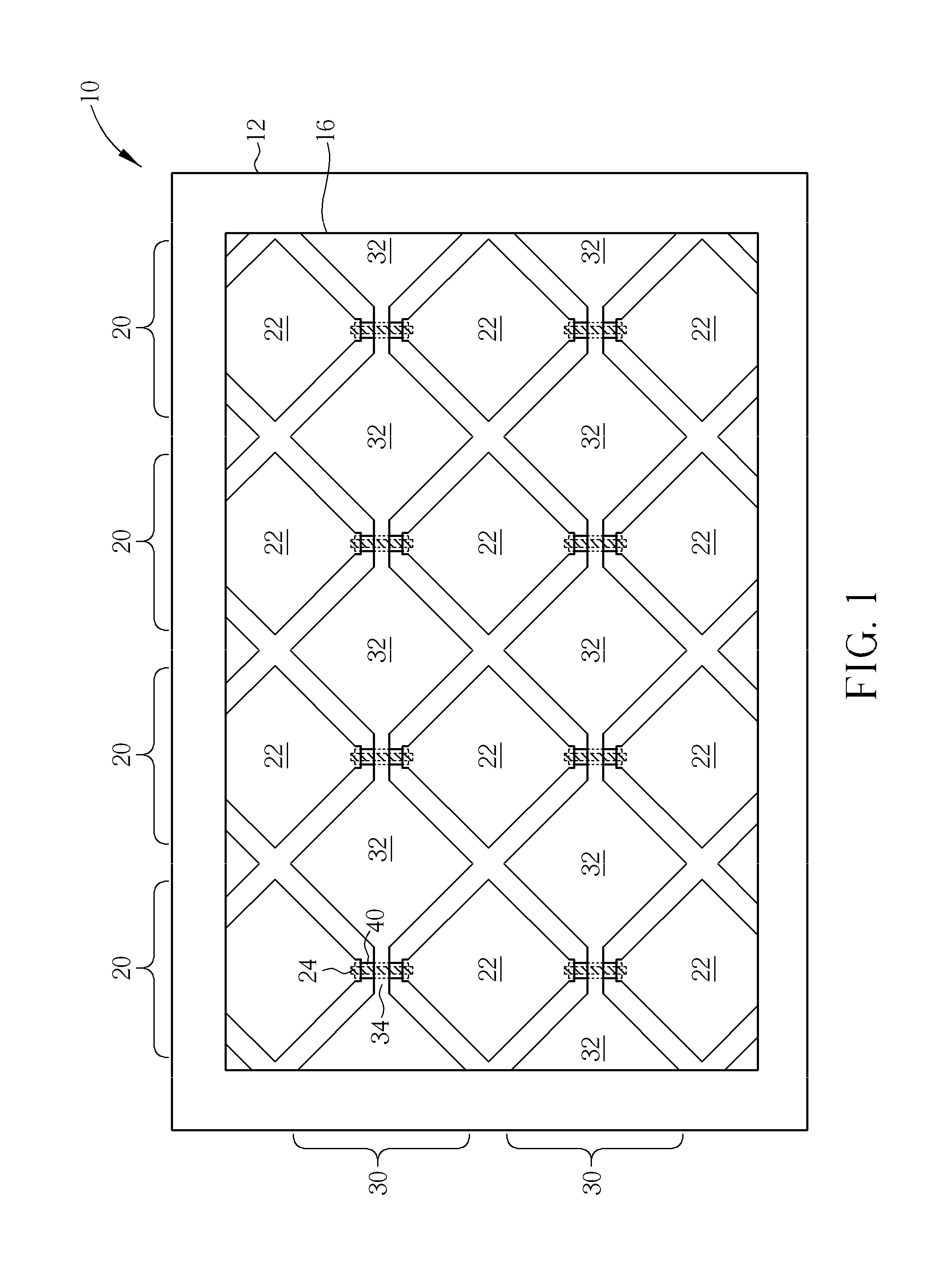 Touch display panel and touch sensing unit thereof