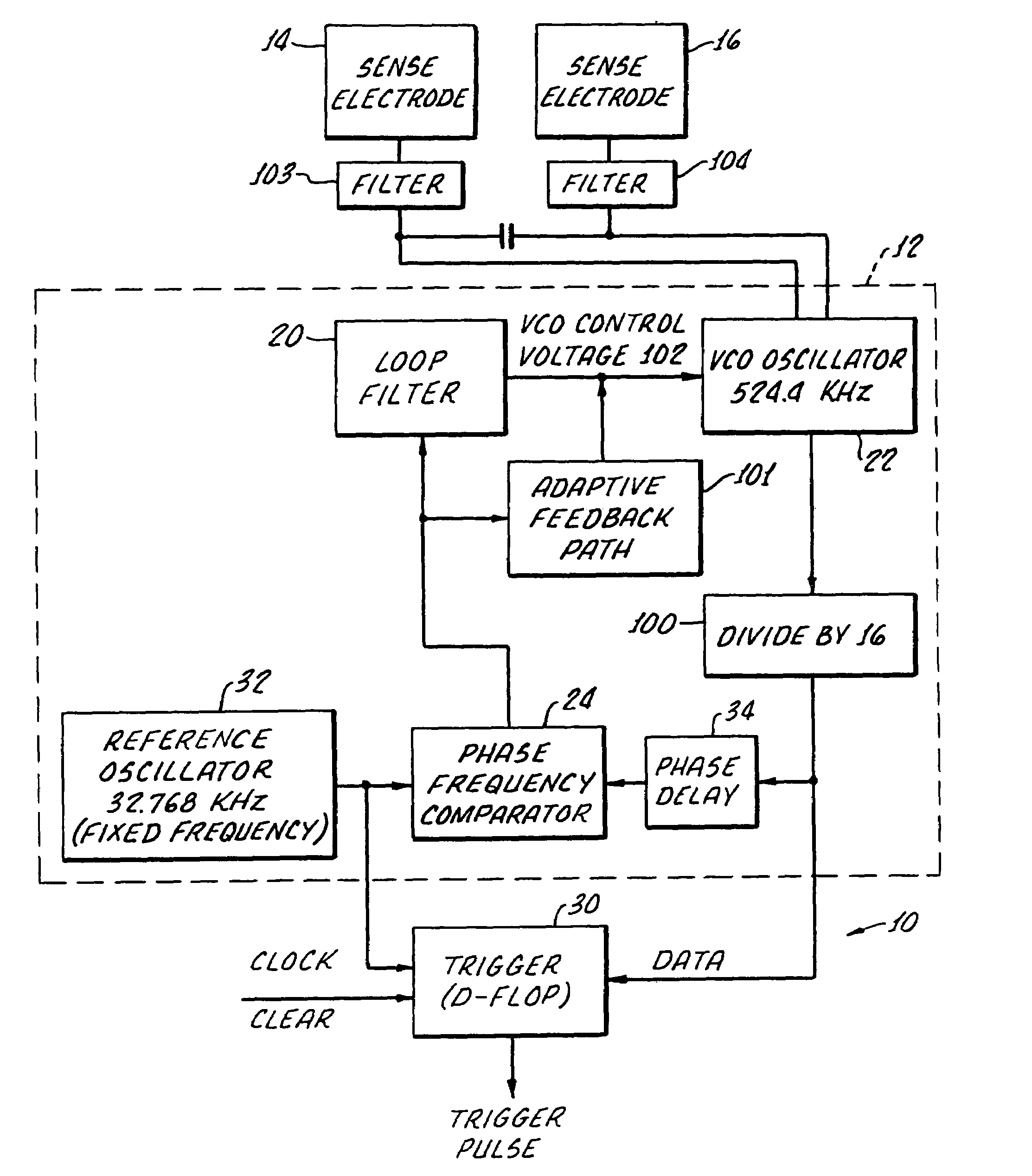 Control system with capacitive detector