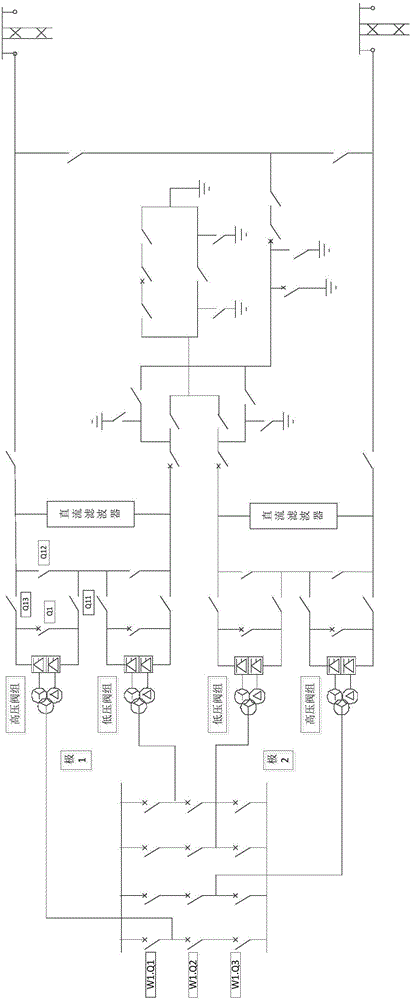 Direct current power transmission engineering valve group overhauling automation isolation realization method