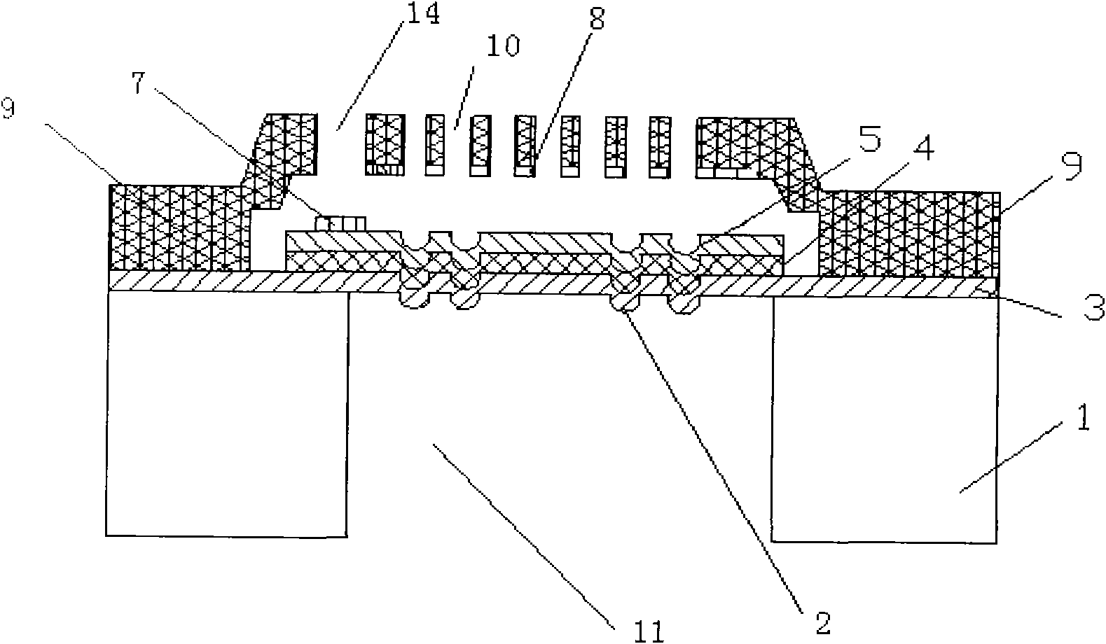 Capacitance type minitype silicon microphone and preparation method thereof