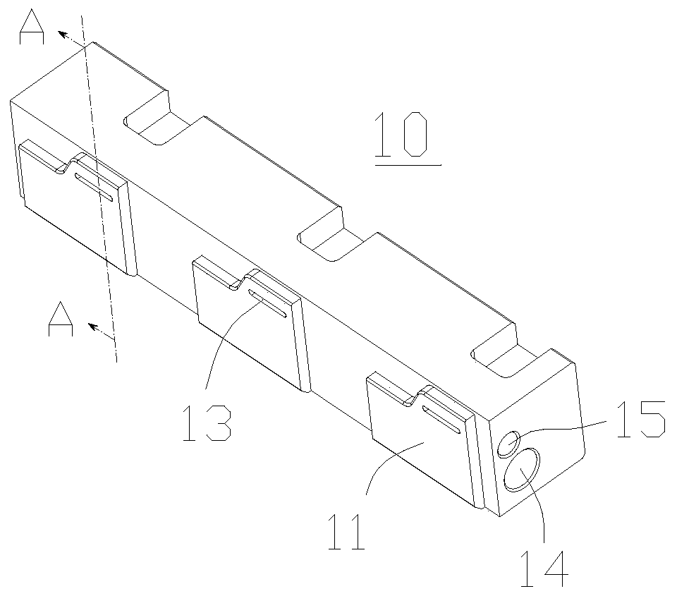 Easy-to-tear knife and ironing block integrated rear transverse sealing ironing block mechanism and transverse sealing device