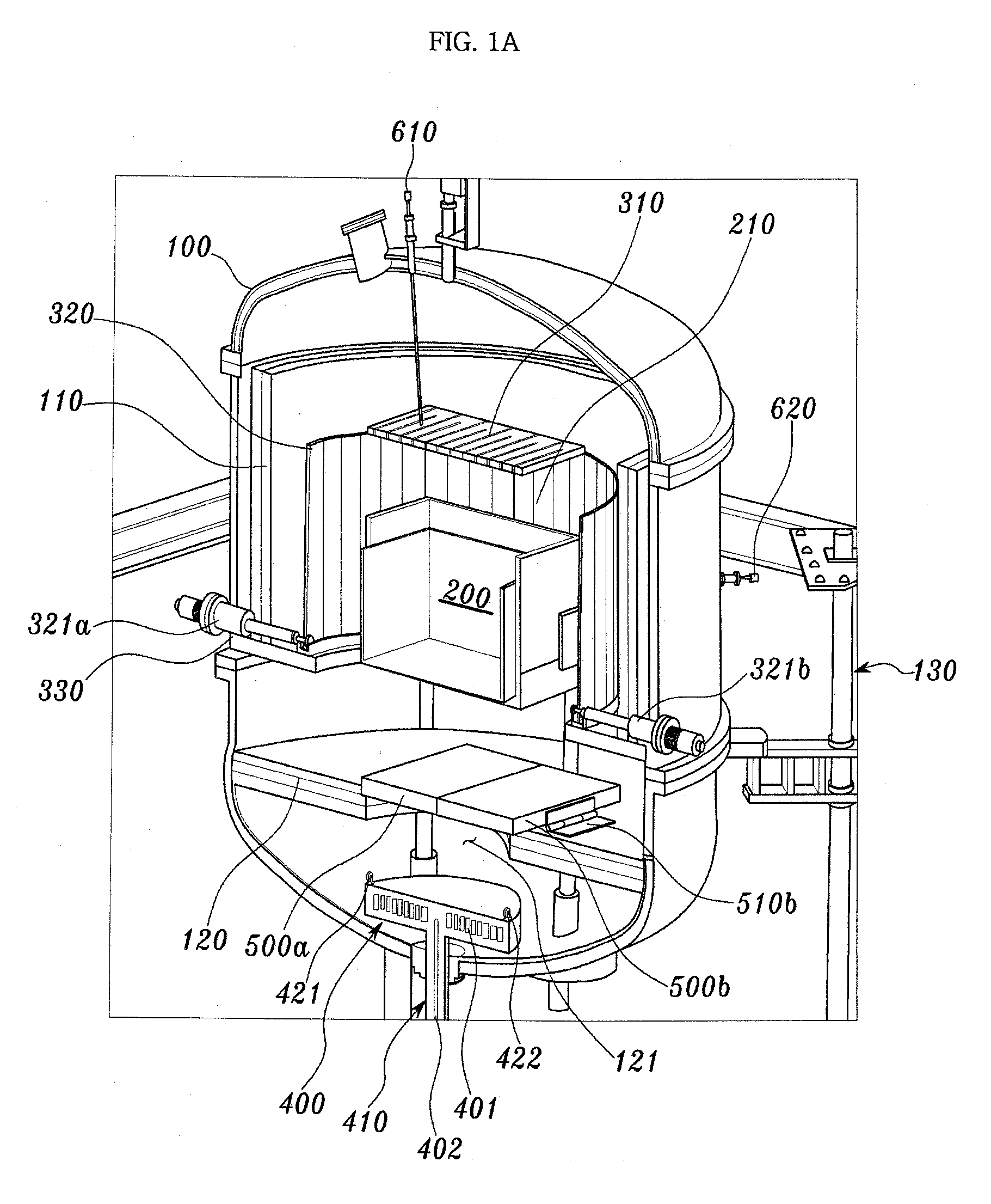 Apparatus for manufacturing poly crystaline silicon ingot for solar battery having door open/close device using hinge