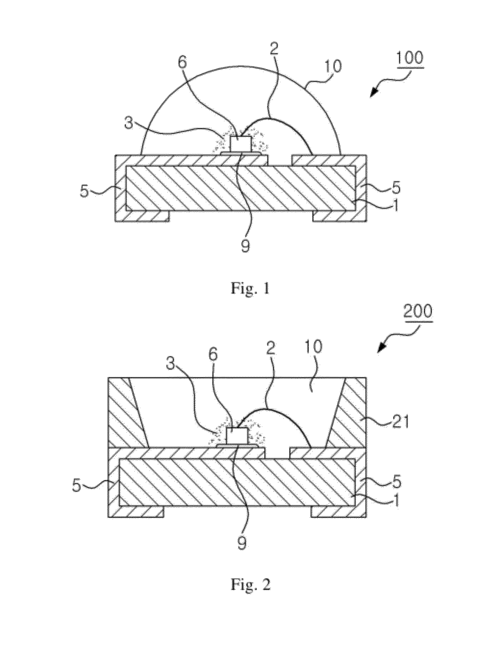 Light emitting device having surface-modified silicate luminophores