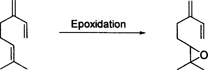 Method for preparing epoxy myrcene