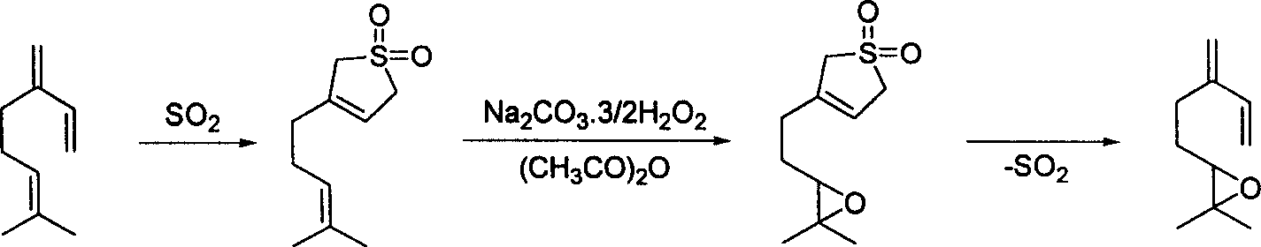 Method for preparing epoxy myrcene