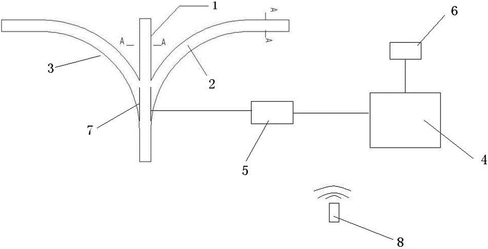 Track turnout control system for electric block of crane