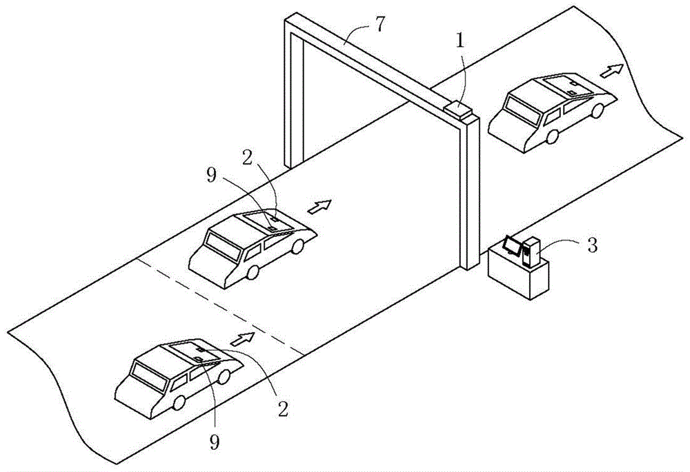 Electronic fee collection device, display device, fee collection method and display method