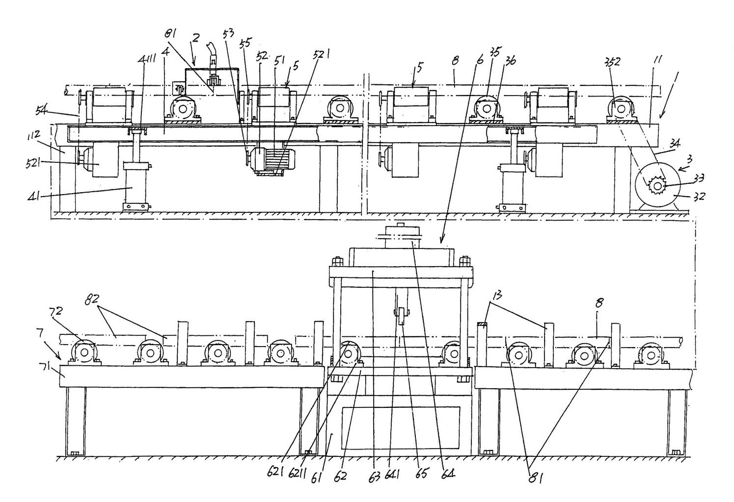 Steel round bar heading-off mechanism for plasma cutting machine