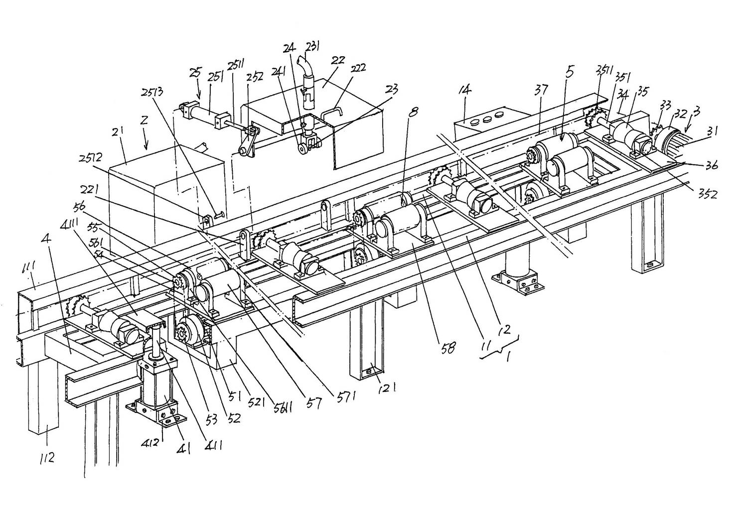 Steel round bar heading-off mechanism for plasma cutting machine