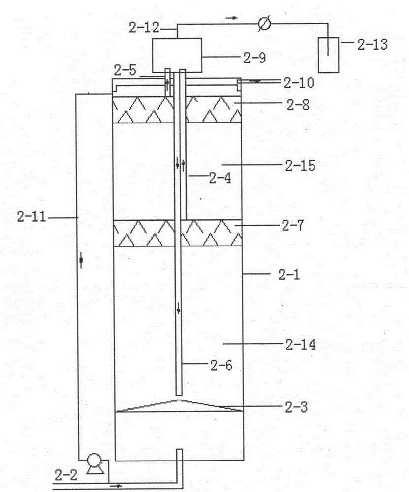 A treatment device and method for printing desizing mixed wastewater