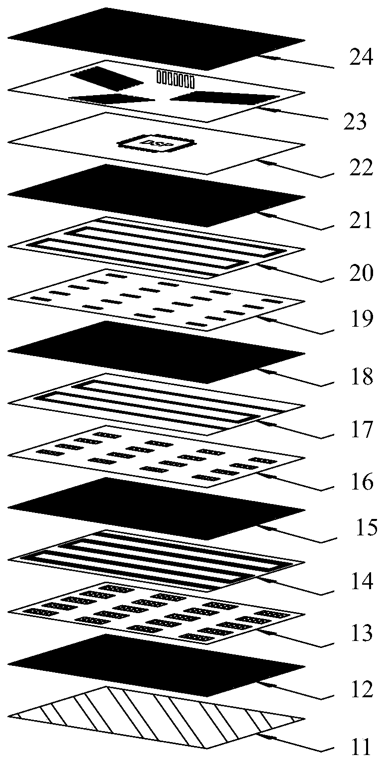 LED display screen module adopting stacking according to blocks for realizing packaging, and packaging method