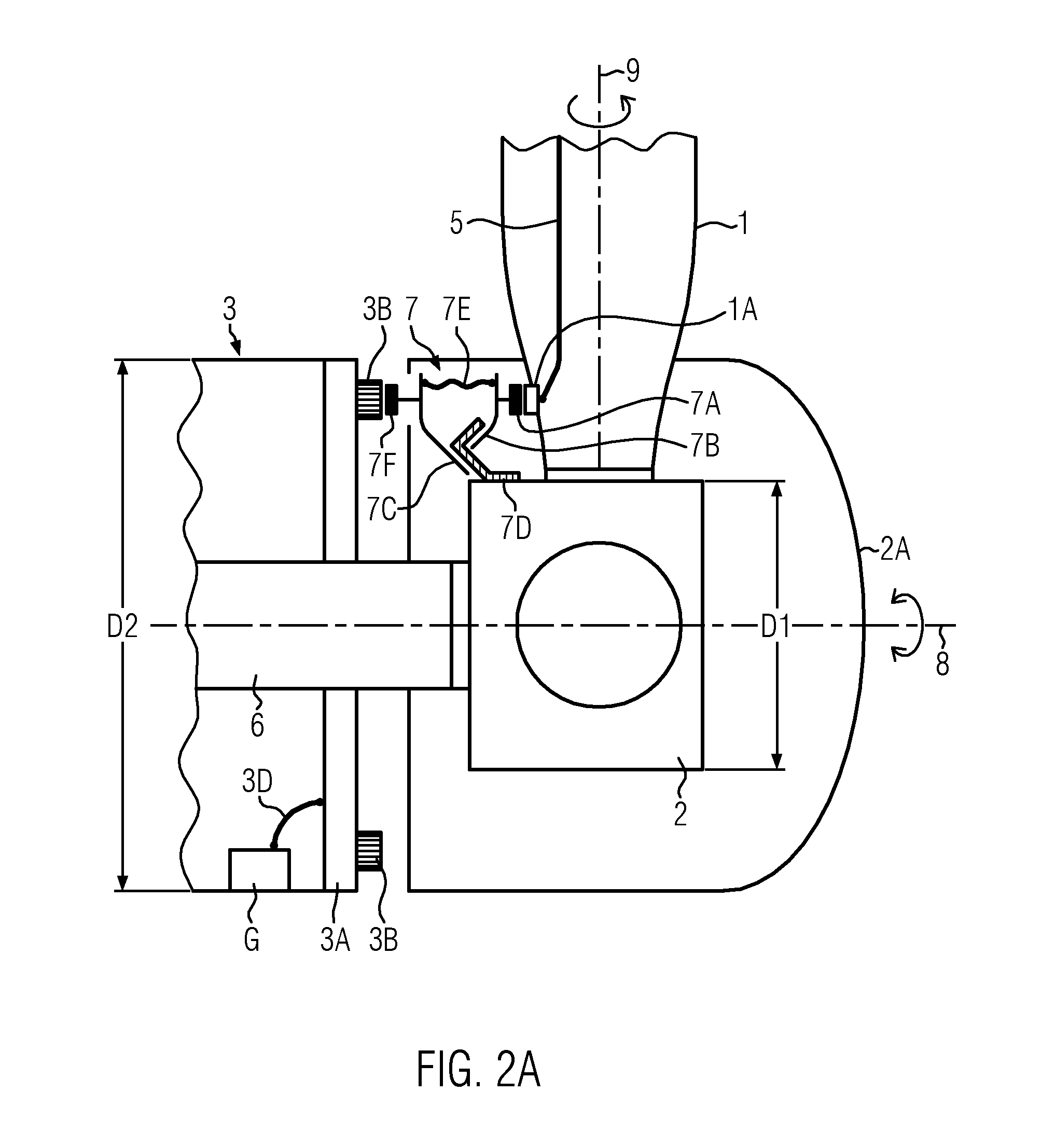 Lightning current transfer system and wind turbine using the lightning current transfer system