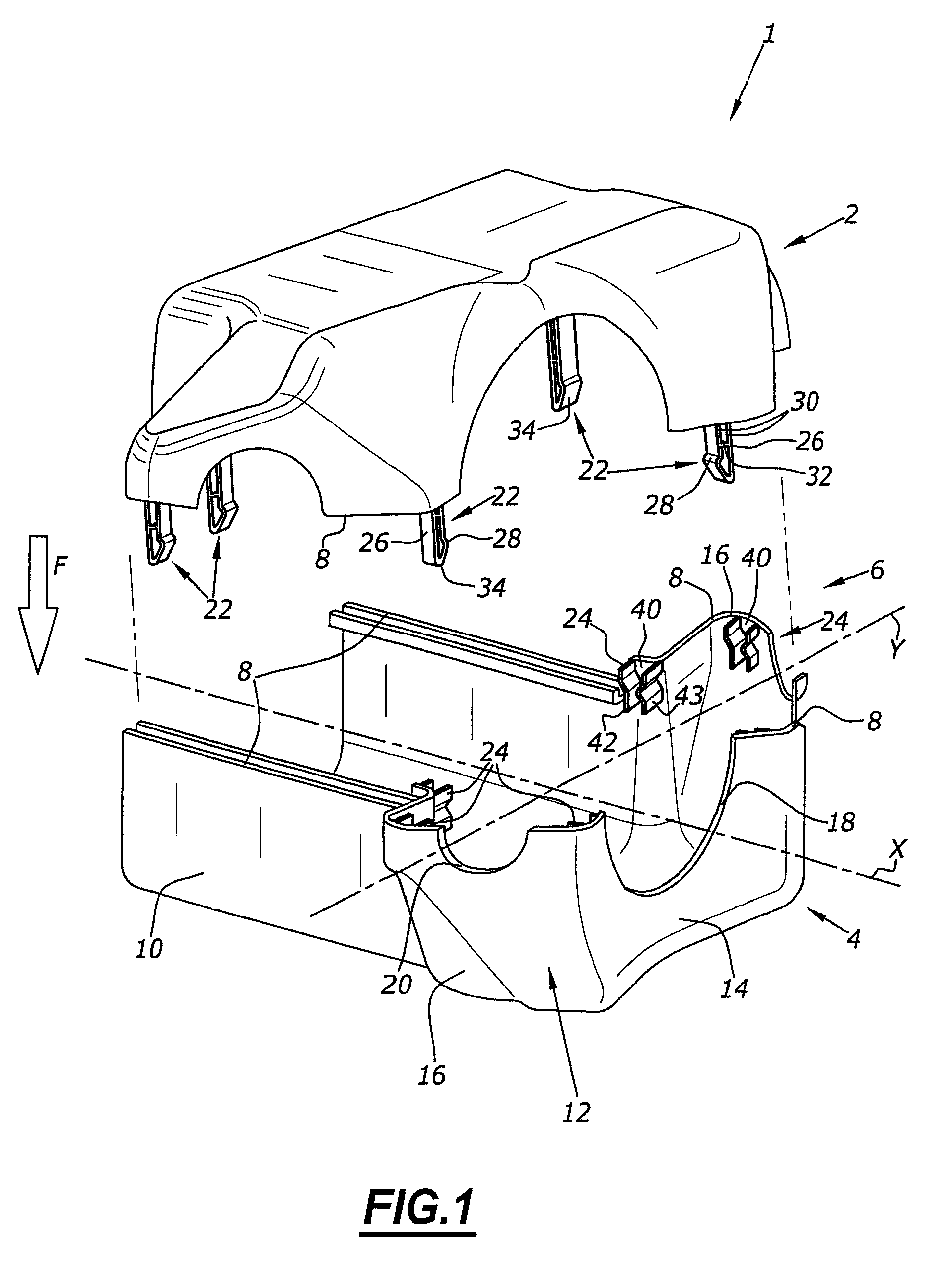 Hollow plastic body which is used, in particular, to line steering wheel columns in motor vehicles