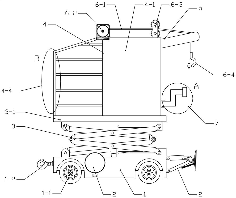 Maintenance platform device for outdoor transformer