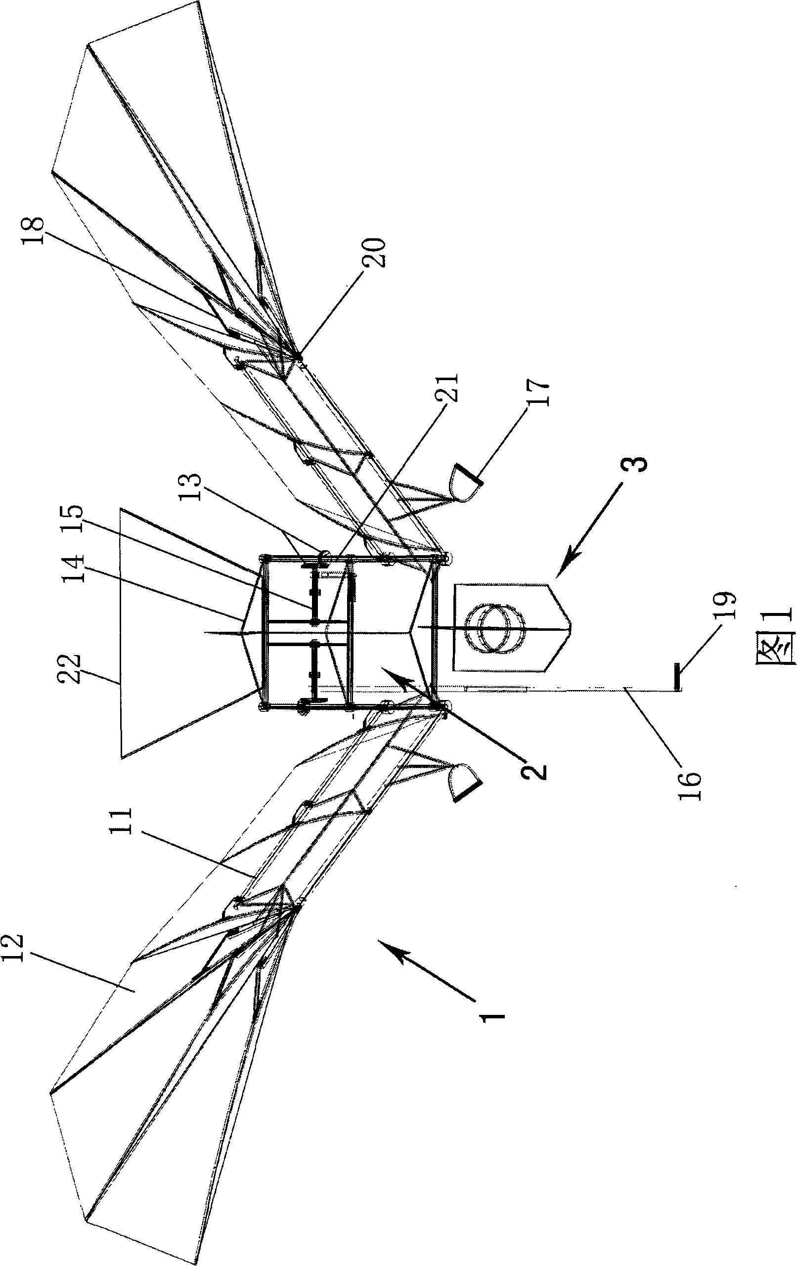 Manpower running type flapping-wing aircraft