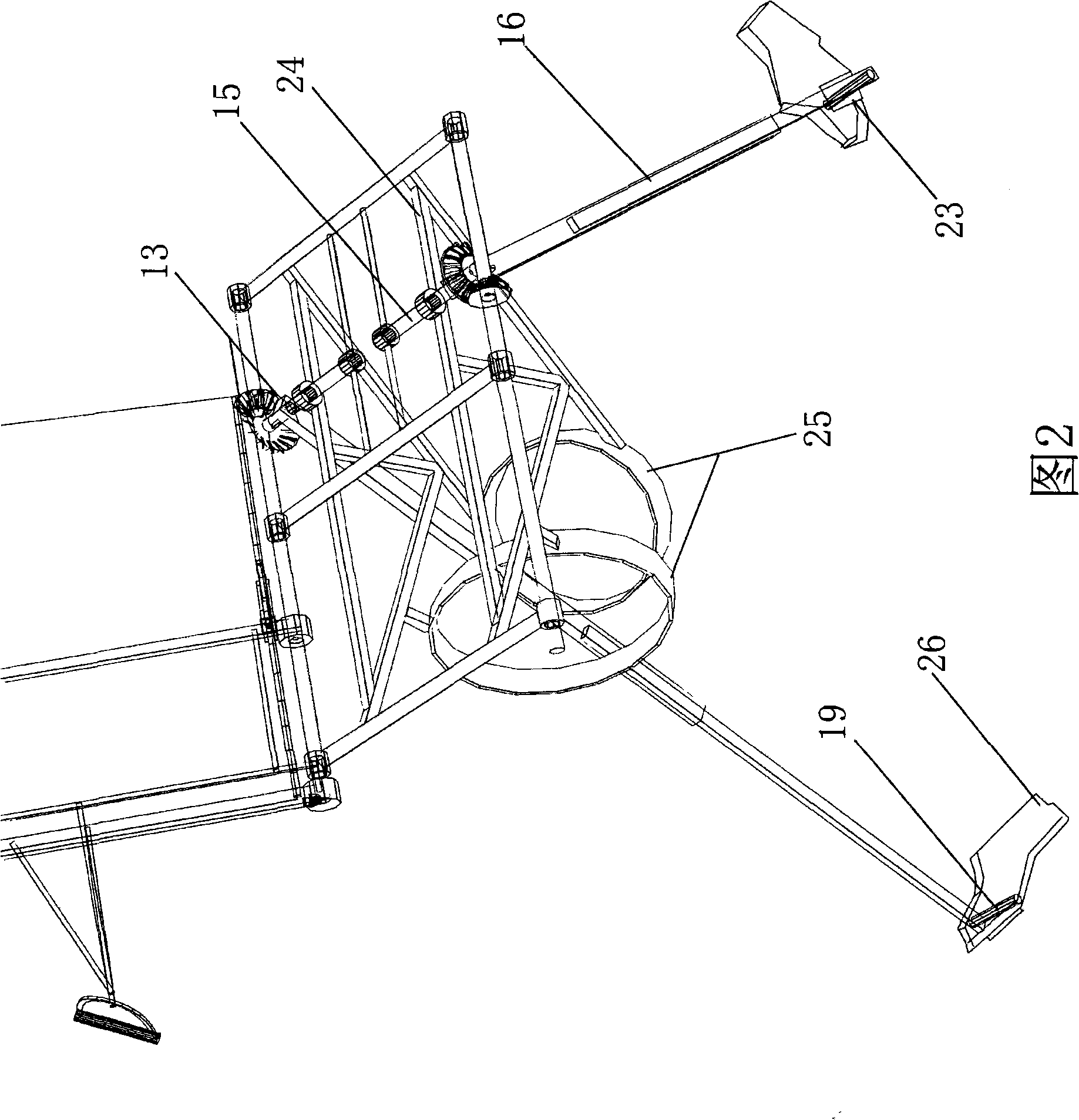 Manpower running type flapping-wing aircraft