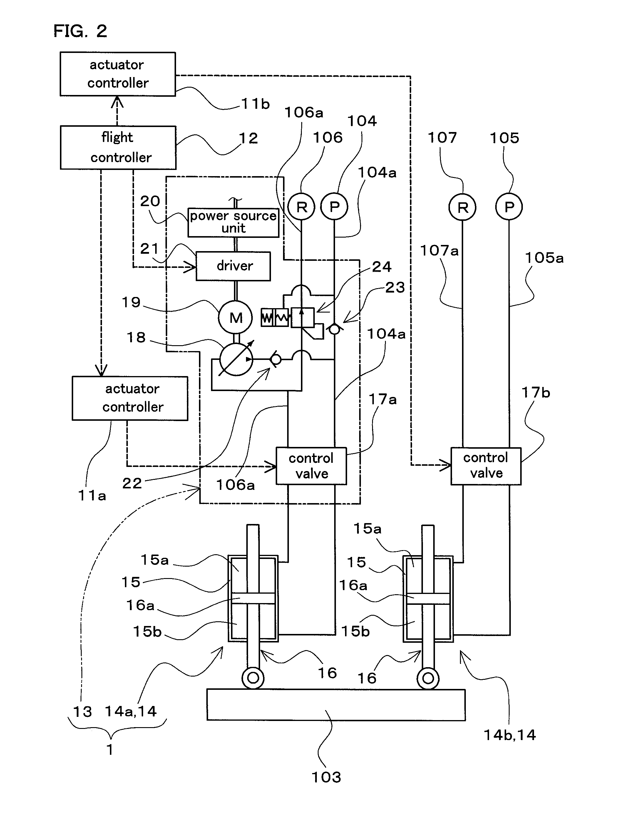 Hydraulic system for aircraft actuators