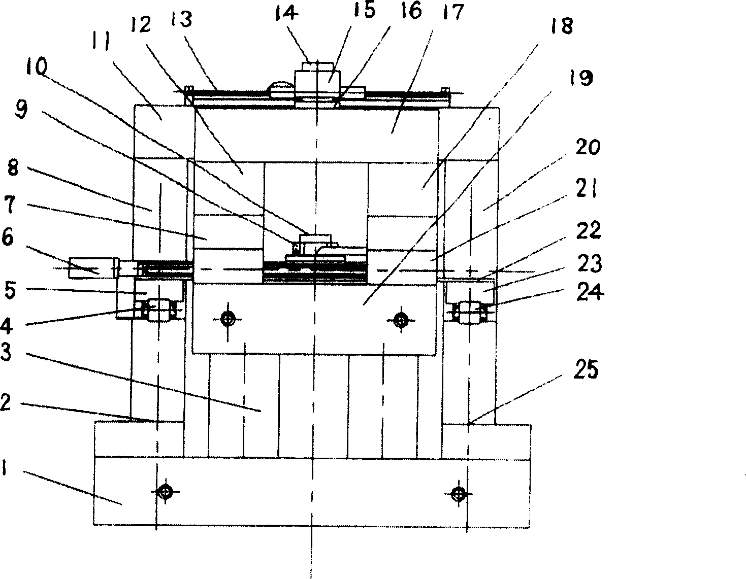 Stepped scanning photoetching machine vibration isolation system analoy experimental apparatus