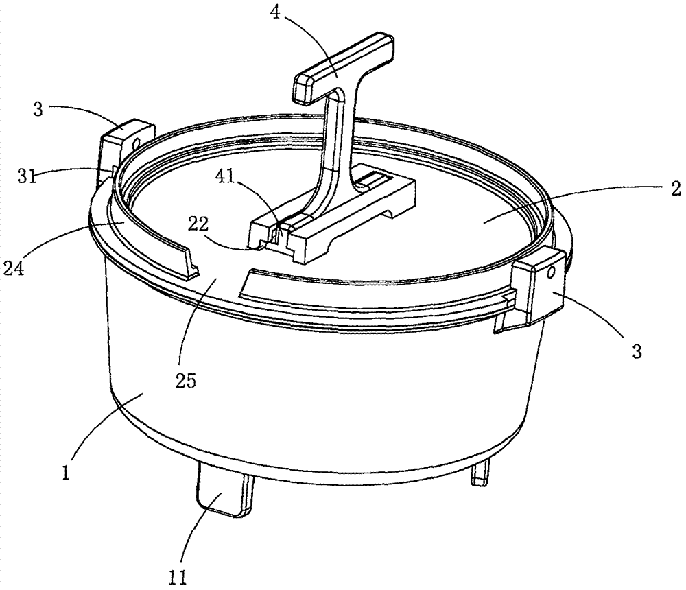 Hand scalding preventive outdoor cast iron pot