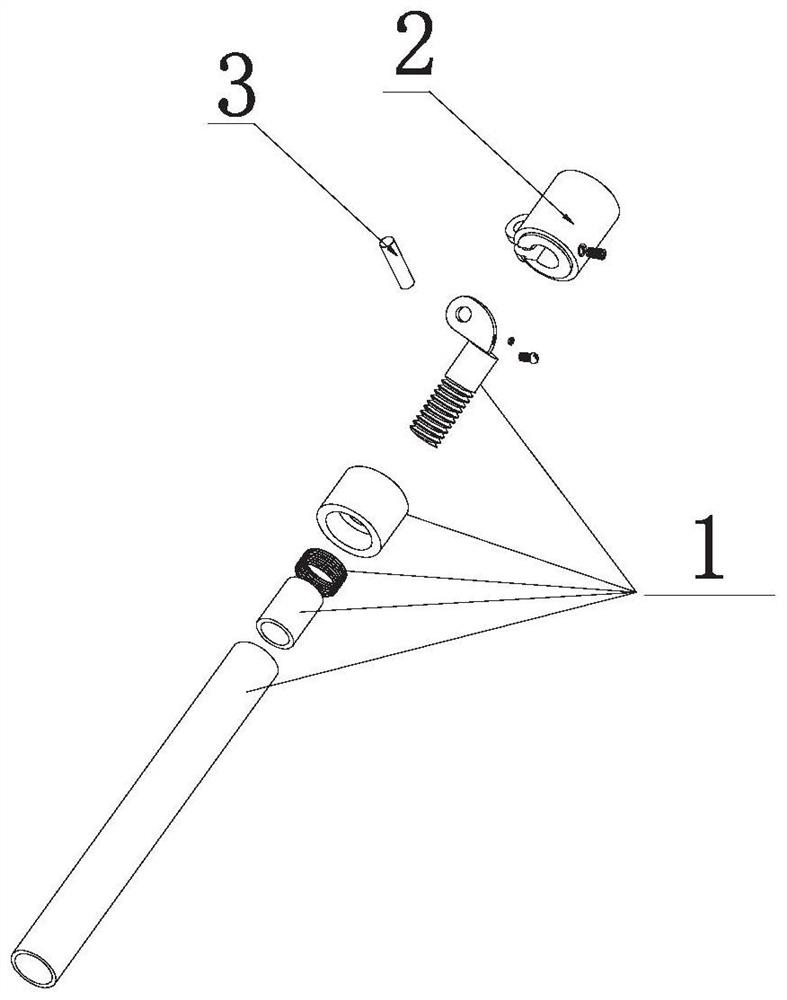 Folding handlebar vertical pipe