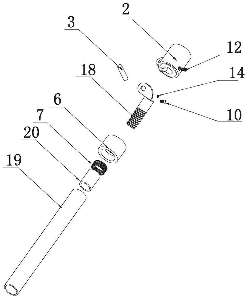 Folding handlebar vertical pipe