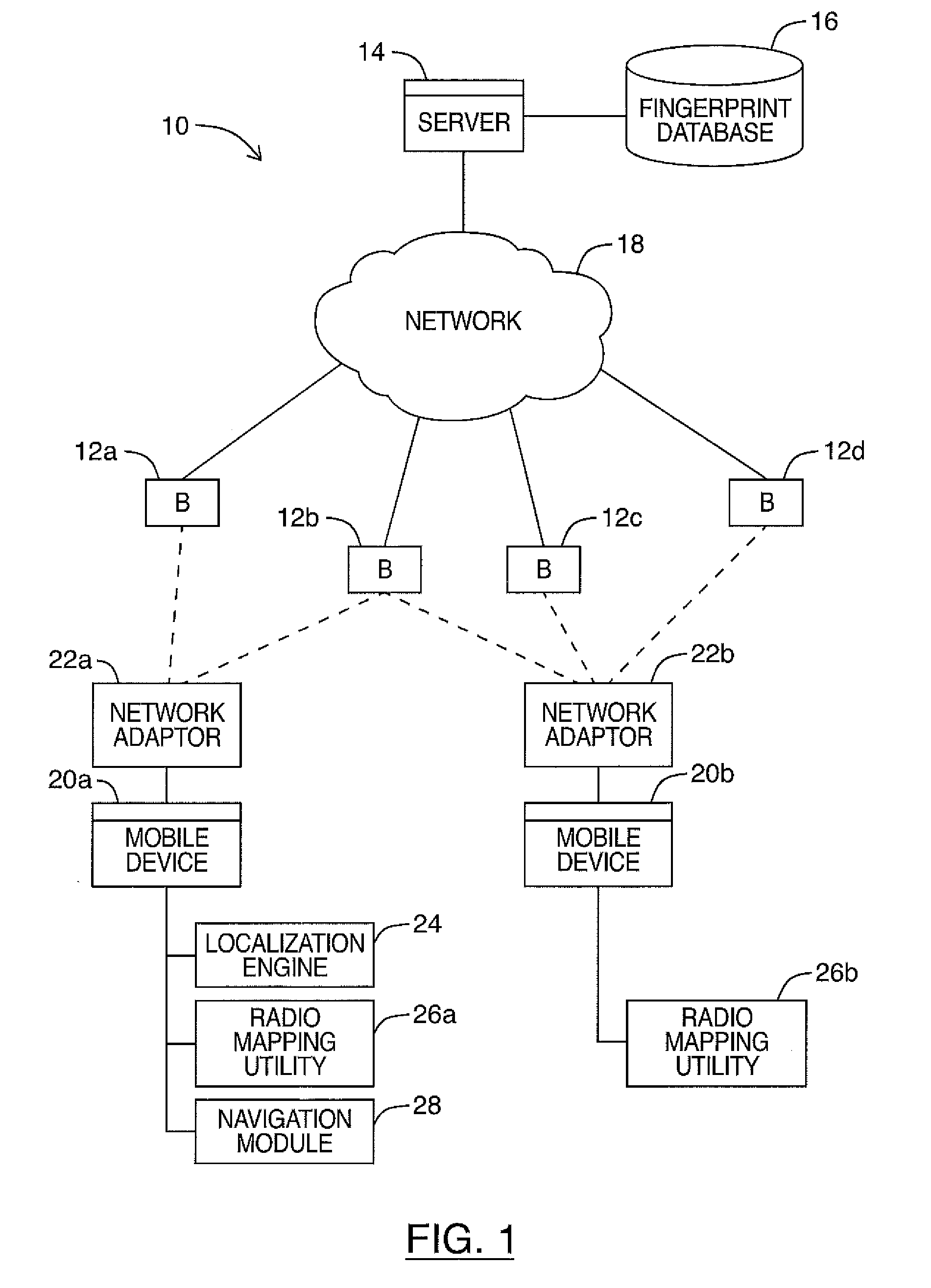 System, method and computer program for dynamic generation of a radio map