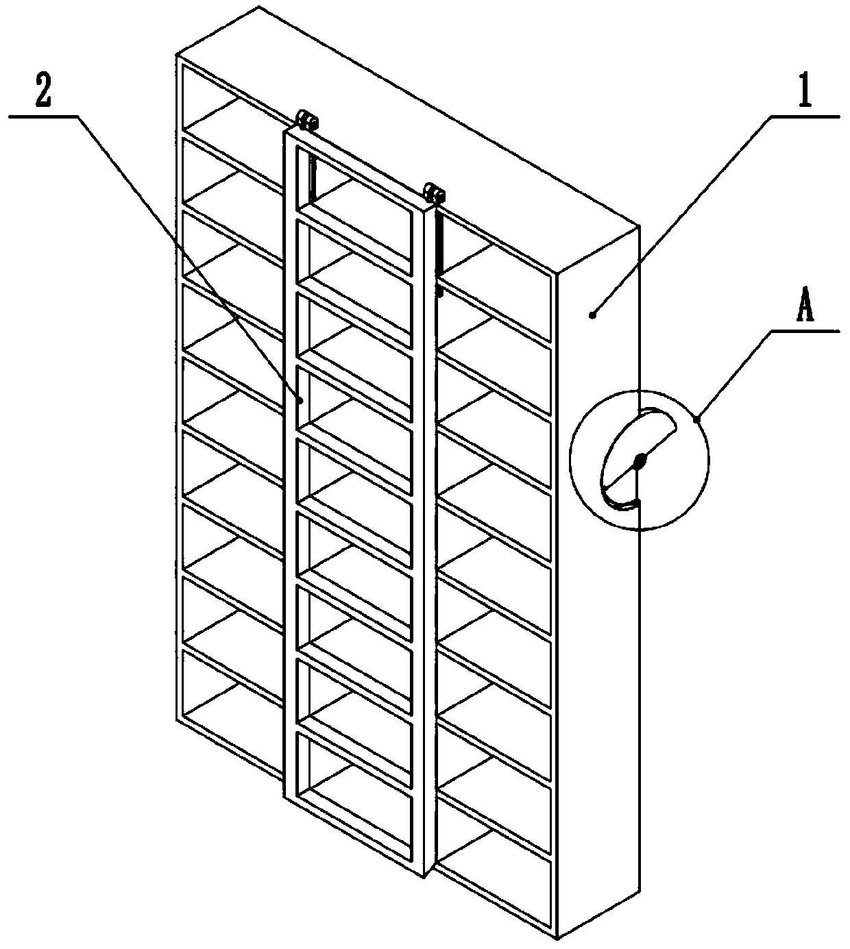 Filing cabinet convenient for storing and taking of files on high