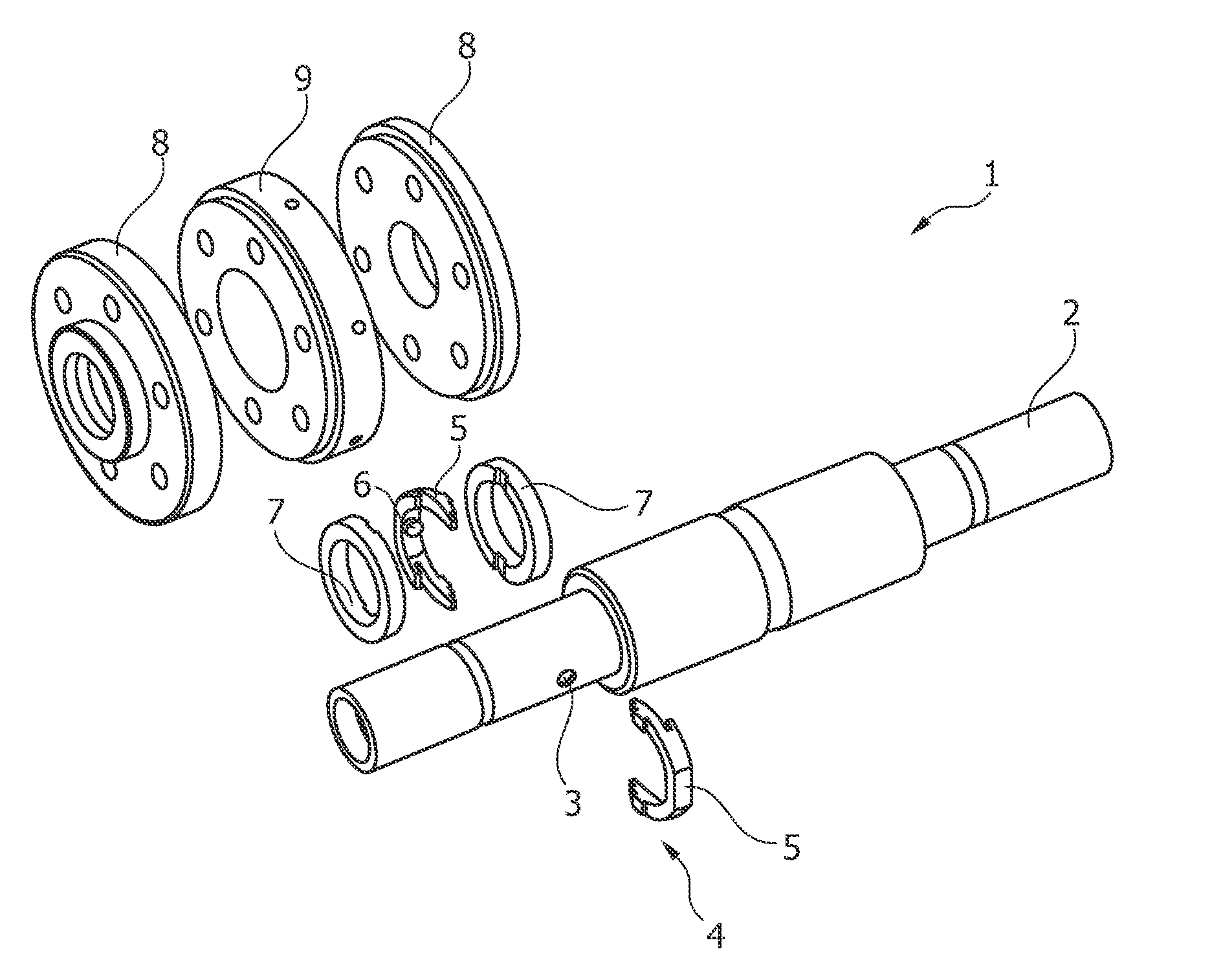 Bearing system for a rotary anode of an x-ray tube