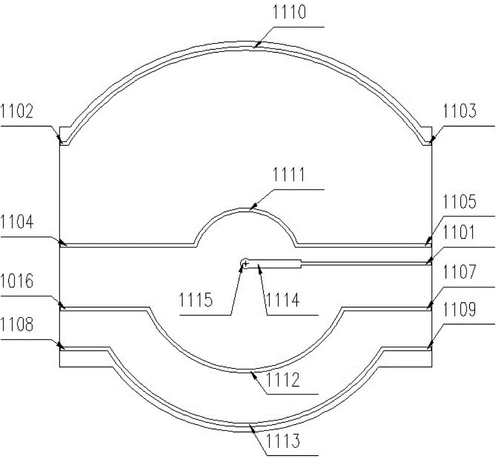 Symmetrical multichannel power division phase shifter of electro-governing antenna