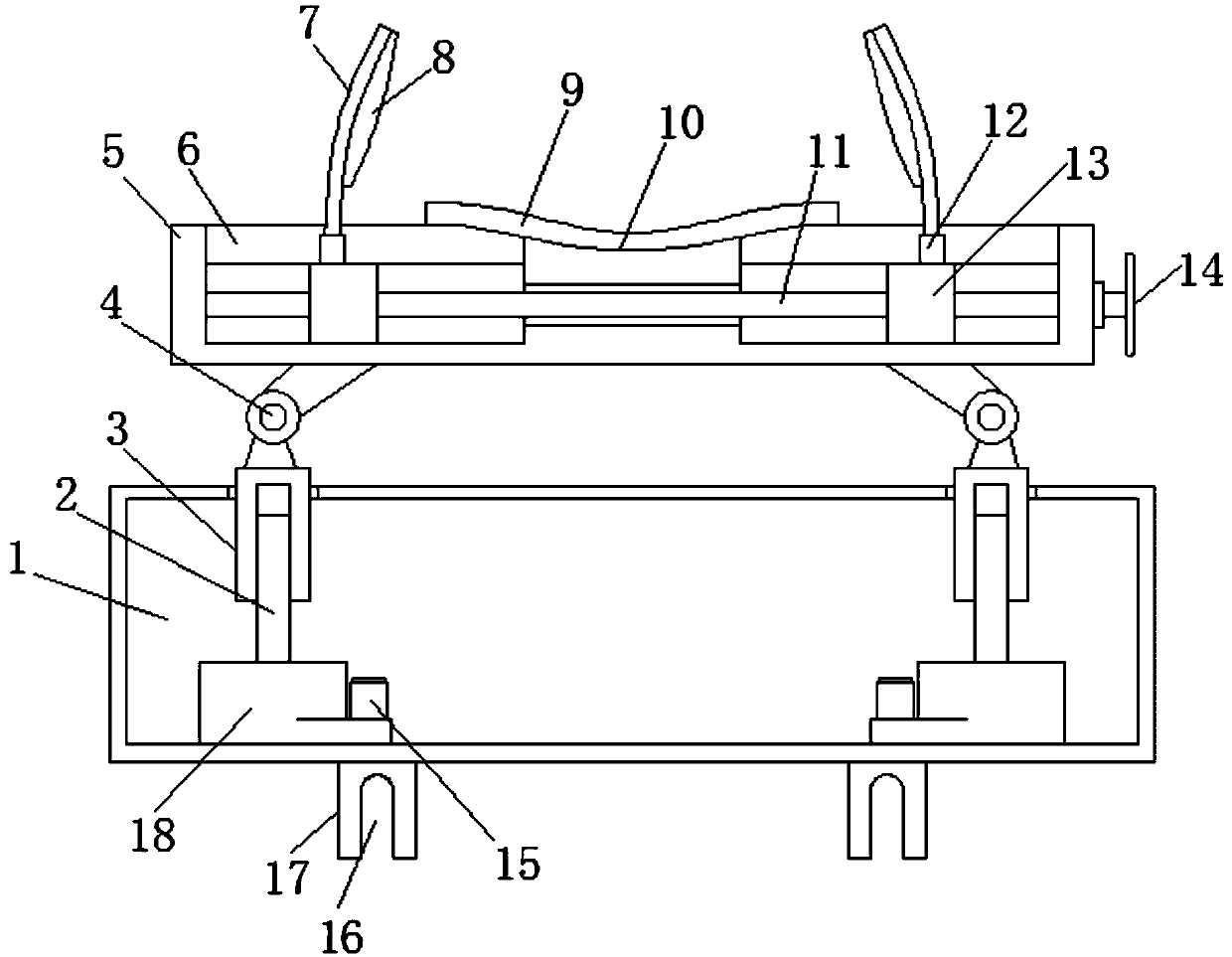 Neurosurgery clinical nursing head fixing device