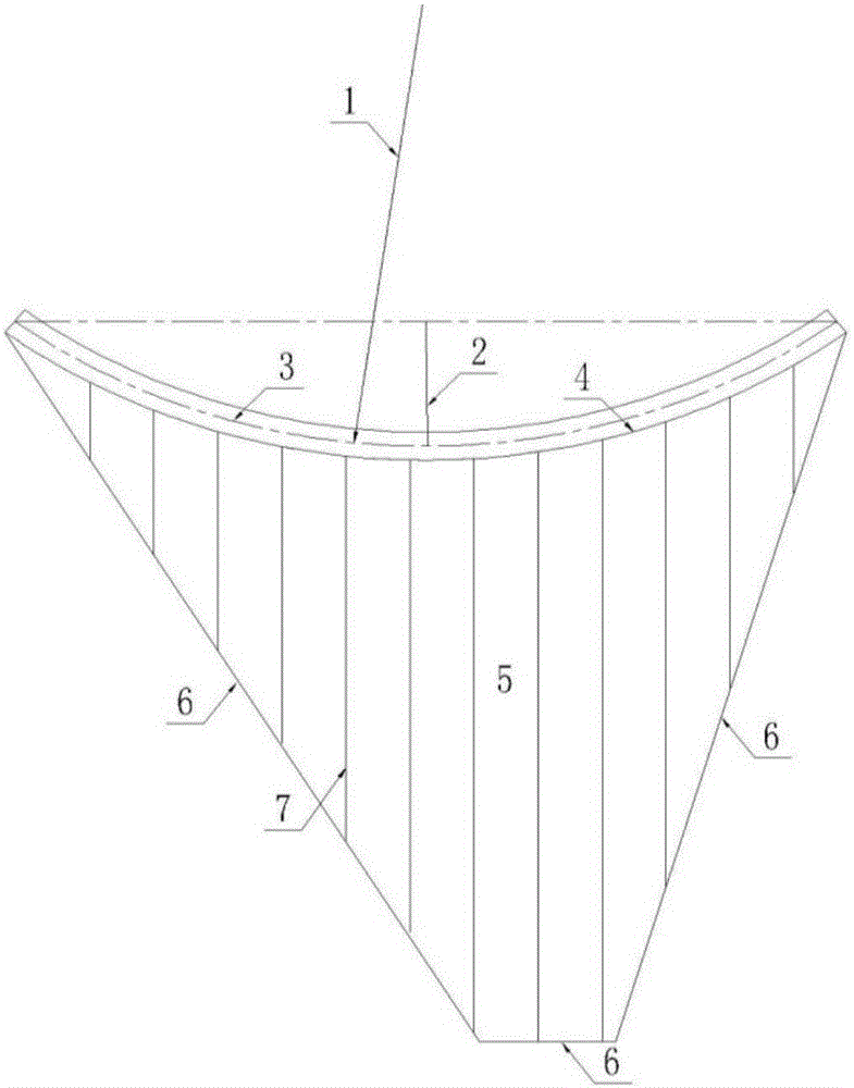 Arc-shaped face rockfill dam structure capable of preventing crushing rupture and face rockfill dam