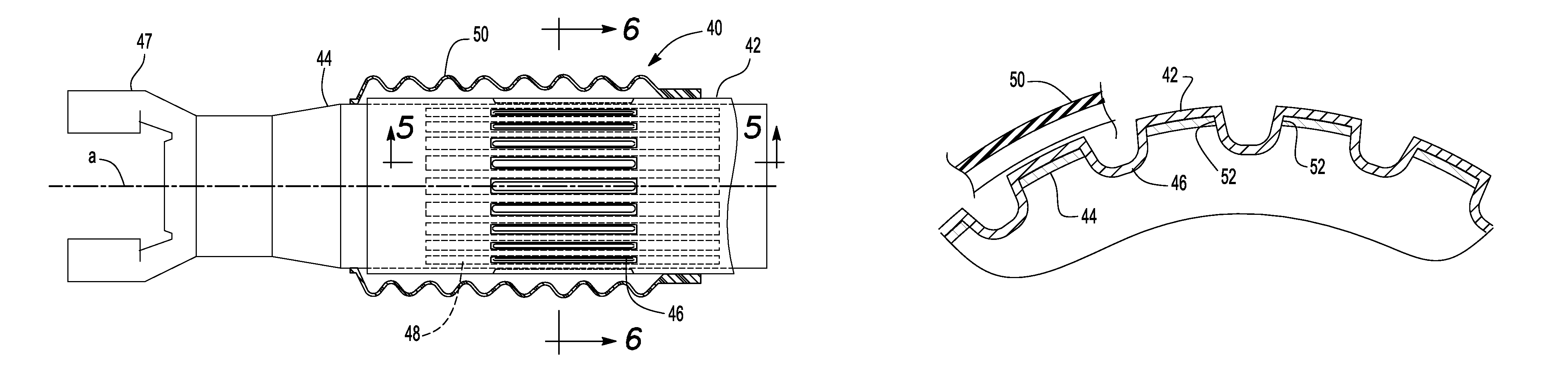 Collapsible shaft assembly