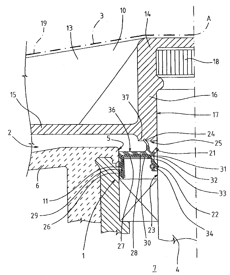 Sealing component for drum of washing machine and washing machine with same