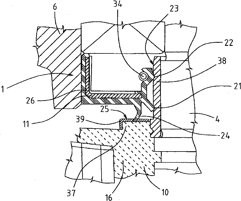 Sealing component for drum of washing machine and washing machine with same