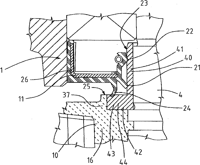 Sealing component for drum of washing machine and washing machine with same