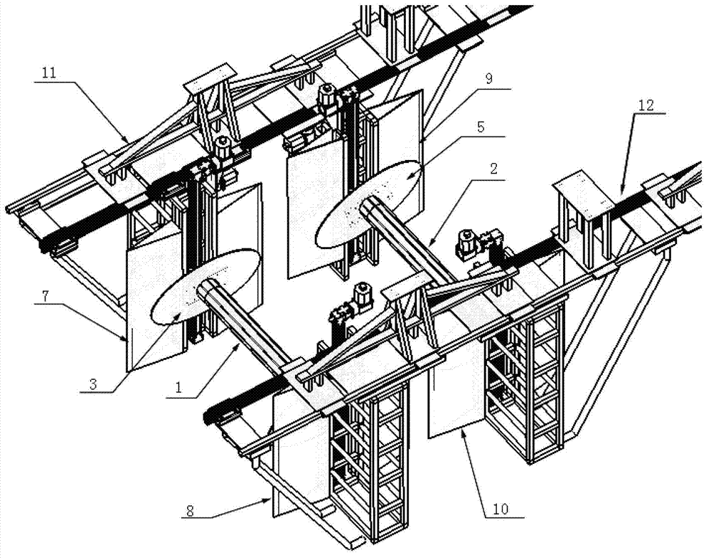 Testing device for simulating self-oscillation under mutual interference of two stand column models under uniform flow