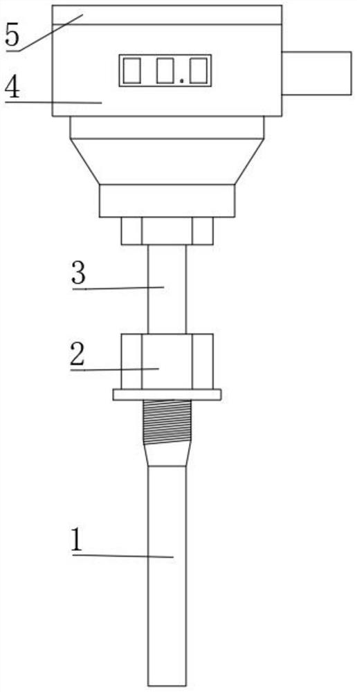 Temperature sensor and method for measuring internal temperature of mine tunnel