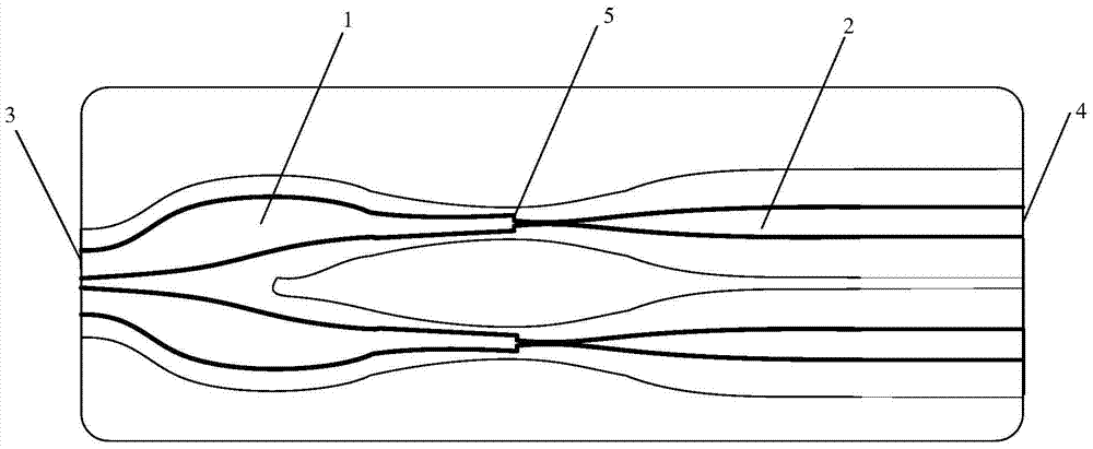 A multi-core optical fiber splitter and its manufacturing method