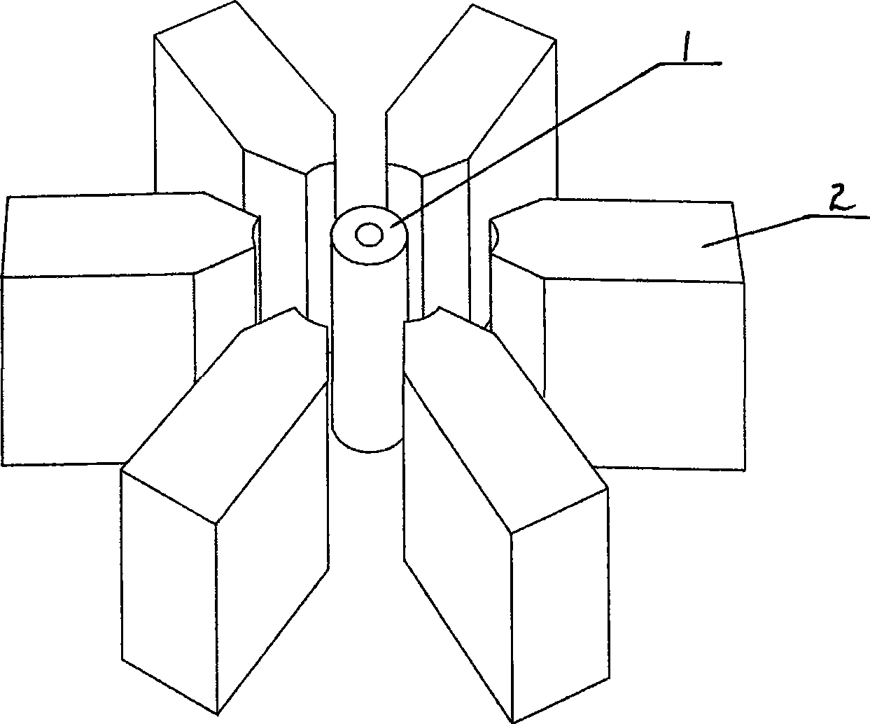 Method for manufacturing multi-rod converging valve type space net shell node