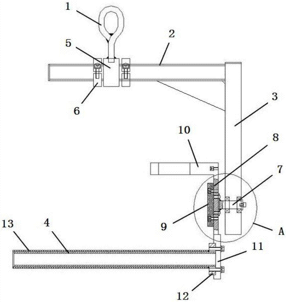 Portable internal combustion engine overturning auxiliary tool