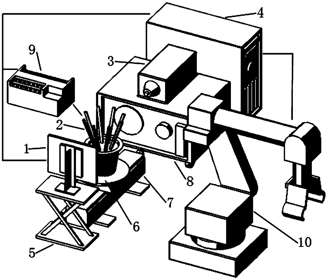 Non-destructive measurement device and measurement method for rice tillering traits based on micro-CT