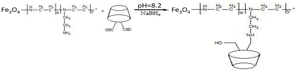 Preparation method of cyclodextrin modified magnetic nano adsorbent and application thereof in hemodialysis adsorption system