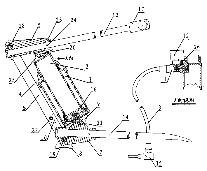 Lever type inflator for sedan