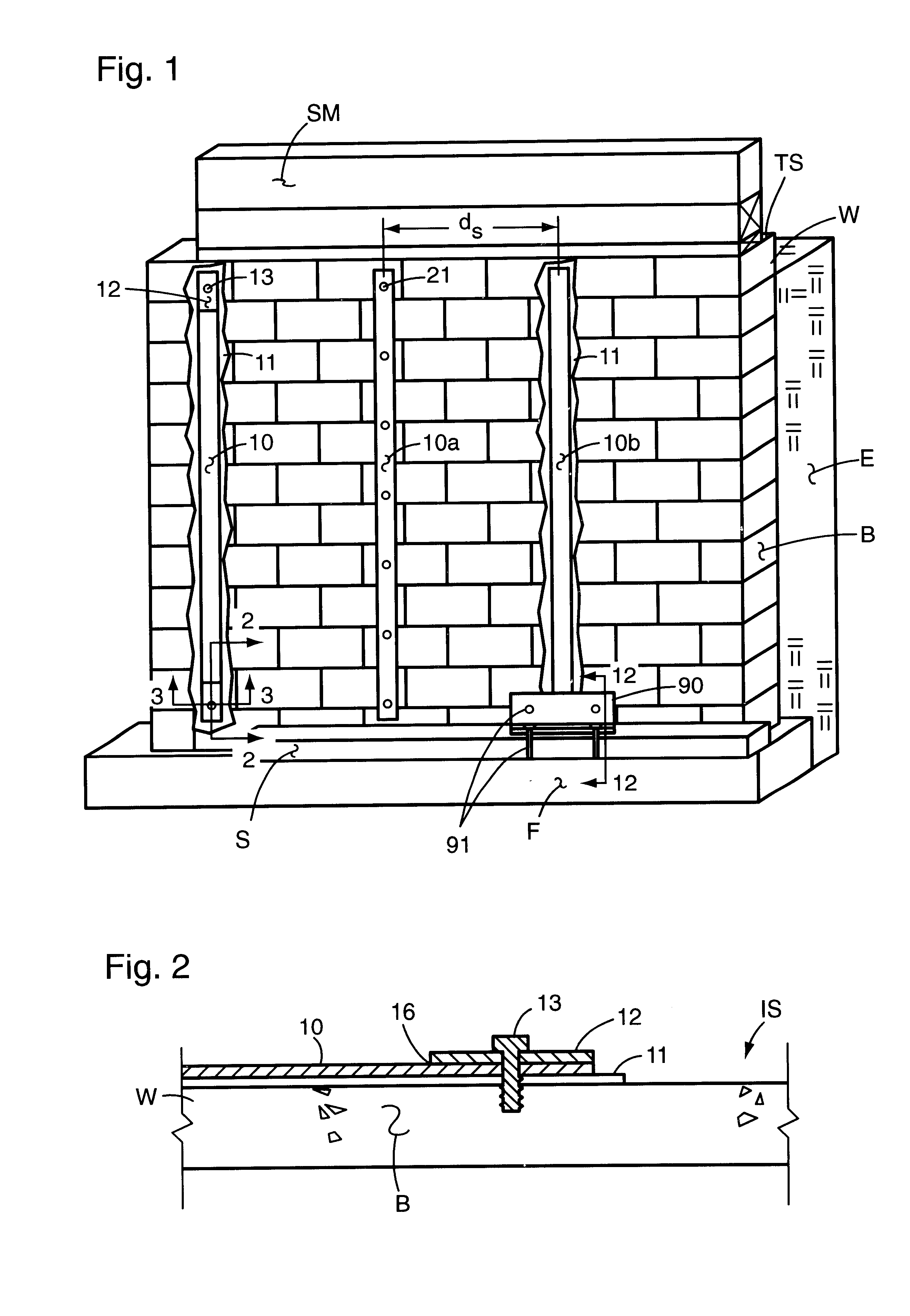 Wall reinforcement apparatus and method using composite materials