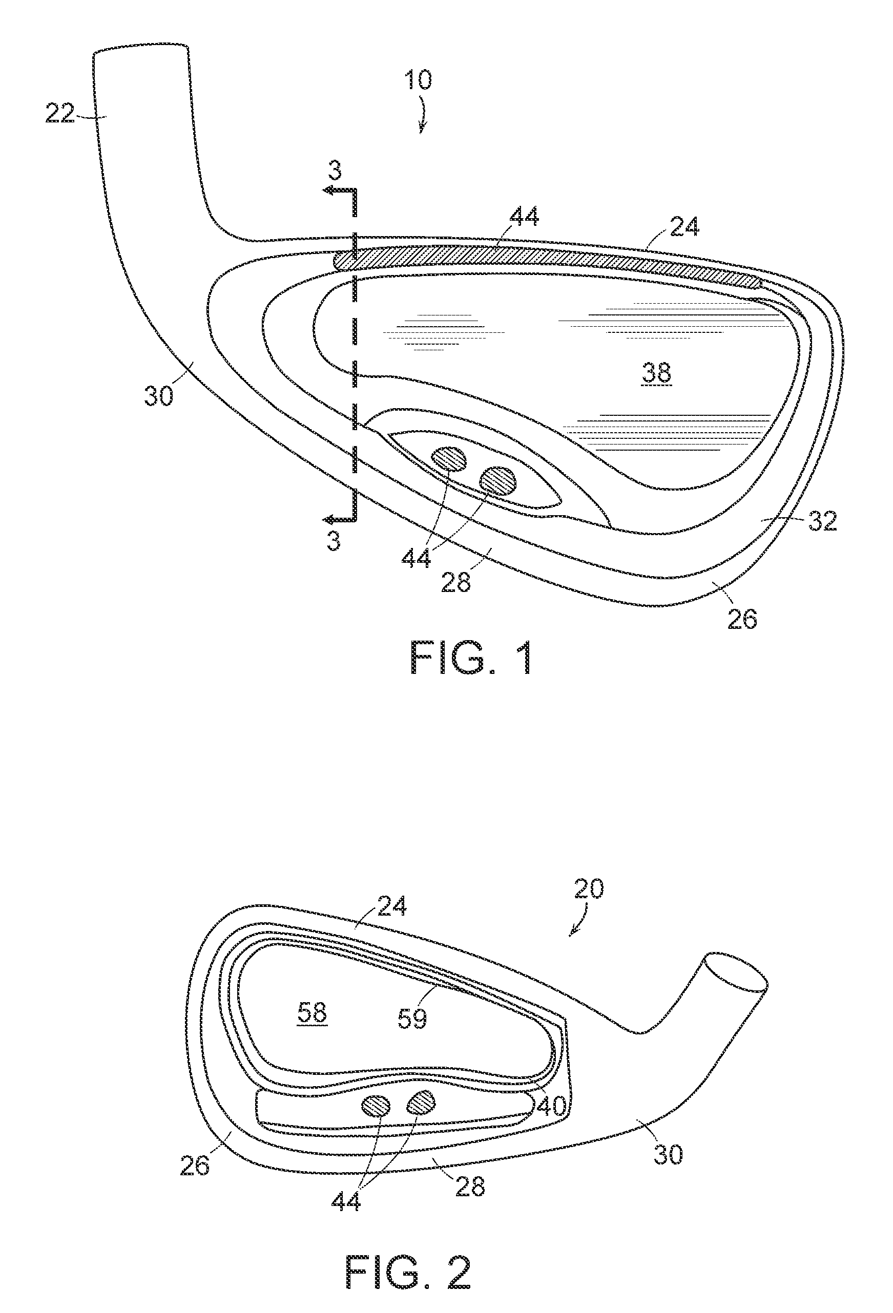 Iron golf club with improved mass properties and vibration damping