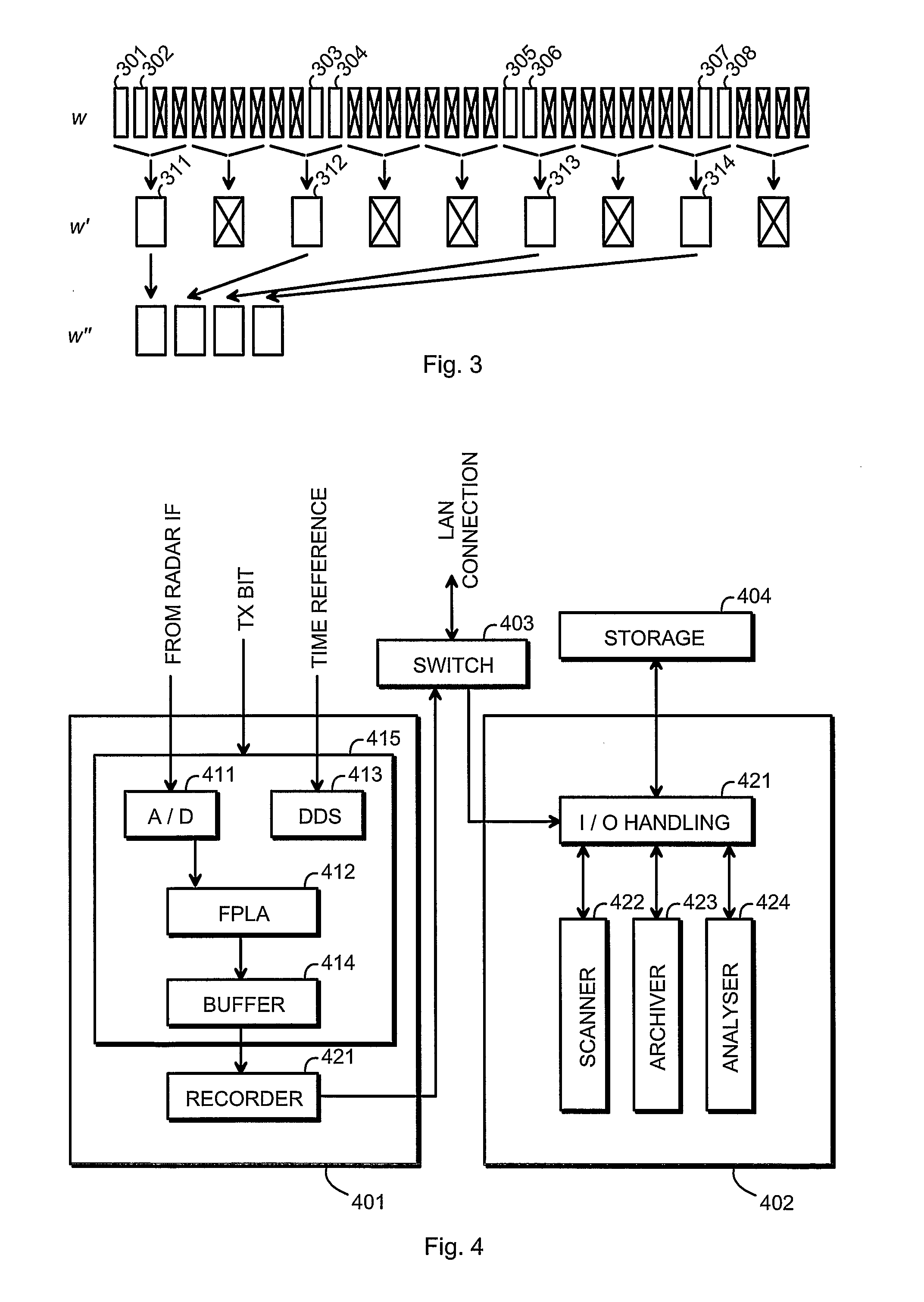 Method and arrangement for detecting moving objects with a radar