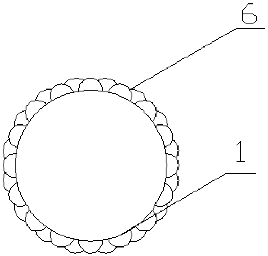 Fish-scale flaky semi-straight-pipe coke oven ascending pipe waste heat recovery apparatus