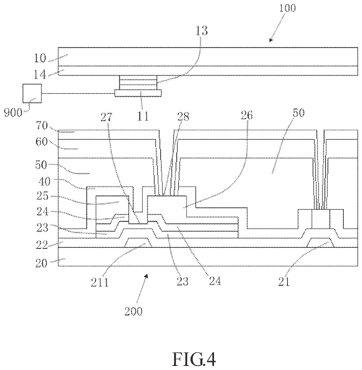 Display device with automatic brightness adjustment